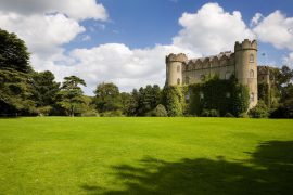 Malahide Castle dates back to 1185 and is one of the oldest and most historic castles in Ireland.  It lies on over 260 acres of parkland, close to the village of Malahide, 14 km north of Dublin.